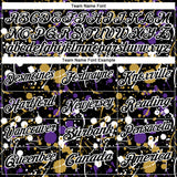 Custom Graffiti Pattern Black Purple Old Gold-White Vibrant Multi-Color Abstract Splatter Performance Polo Shirt