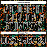 Custom Graffiti Pattern Black Kelly Green Old Gold Orange-White Vibrant Multi-Color Abstract Splatter Performance Polo Shirt