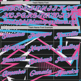 Custom Black Pink-Sky Blue Dynamic Geometric Shard Performance Polo Shirt