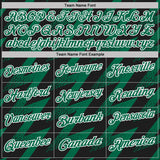 Custom Black Kelly Green-White Geometric Zigzag Shape Lightning Performance Polo Shirt