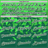 Custom Grass Green Green-White Geometric Shard Triangle Performance Polo Shirt