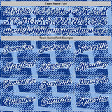 Custom Royal Light Blue-White Geometric Block Diagonal Line Hatching Performance Polo Shirt