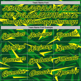 Custom Green Grass Green-Light Yellow Cyber Mecha E-sport Geometric Shards Spike Performance Polo Shirt