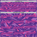 Custom Purple Medium Purple-Pink Cyber Mecha E-sport Geometric Shards Spike Performance Polo Shirt