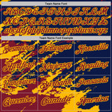 Custom Navy Crimson-Gold Brush Stroke Shatter Splatter Performance Polo Shirt