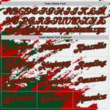 Custom White Red-Green Brush Stroke Shatter Splatter Performance Polo Shirt