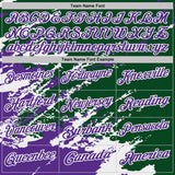 Custom Green Purple-White Brush Stroke Shatter Splatter Performance Polo Shirt