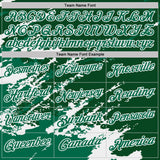 Custom Green Kelly Green-White Brush Stroke Shatter Splatter Performance Polo Shirt