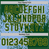 Custom Light Blue Green-Gold Distressed Scratch Brush Stroke Performance Polo Shirt