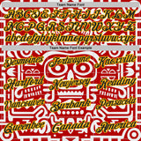 Custom Red Black-Gold Mexican Aztec Mayan Tribal Performance Polo Shirt