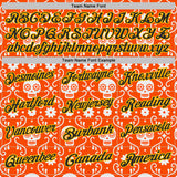 Custom Orange Black-Gold Day of the Dead Mexican Sugar Skull Performance Polo Shirt