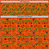 Custom Orange Black-Gold Day of the Dead Mexican Sugar Skull Performance Polo Shirt