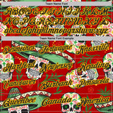 Custom Red Black-Gold Day of the Dead Mexican Sugar Skull Performance Polo Shirt