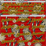 Custom Red Black-Gold Day of the Dead Mexican Sugar Skull Performance Polo Shirt