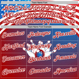 Custom Blue Red-White Bowling Strike American Flag Gradient Performance Polo Shirt