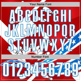 Custom Red White-Blue Bowling Strike American Flag Performance Polo Shirt