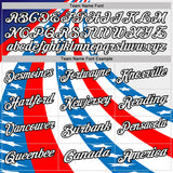 Custom White Red Blue-Black Bowling American Flag Performance Polo Shirt