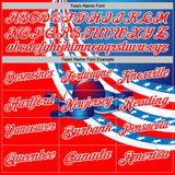 Custom Blue Red-White Bowling Strike American Flag Performance Polo Shirt