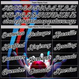 Custom Black Red Blue-White Bowling Strike American Inspired Performance Polo Shirt
