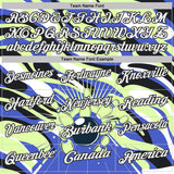 Custom Blue White Pea Green-Black Bowling Strike Fluid Liquid Performance Polo Shirt
