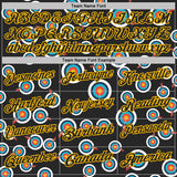 Custom Black-Gold Archery Target Bullseye Performance Polo Shirt