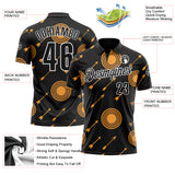 Custom Black Yellow-White Archery Target Performance Polo Shirt
