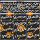 Custom Black Yellow-White Archery Target Performance Polo Shirt