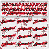 Custom White Black-Fire Red Archery Target Bullseye Performance Polo Shirt
