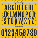 Custom Yellow Black-White Arrow Archery Performance Polo Shirt
