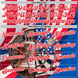 Custom Blue Fire Red-White Darts Liberty Bell American Flag Dartboard Performance Polo Shirt