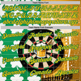 Custom Green Yellow-Kelly Green Darts St.Patrick's Day Shamrock Dartboard Performance Polo Shirt