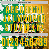 Custom Green Yellow-Kelly Green Darts St.Patrick's Day Shamrock Dartboard Performance Polo Shirt