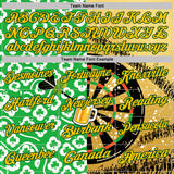 Custom Yellow-Green Darts St.Patrick's Day Shamrock Dartboard Performance Polo Shirt