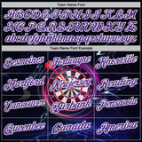 Custom Black Purple-White Darts Lightning Dartboard Performance Polo Shirt