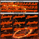 Custom Black Red-Bay Orange Darts Flame Lion Dartboard Performance Polo Shirt