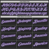 Custom Black Gray-Purple Lightning Geometric Performance Polo Shirt