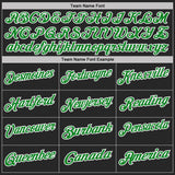Custom Black Grass Green Gray-White Lightning Geometric Performance Polo Shirt