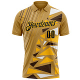 Custom Old Gold Black-Gold Esports Performance Polo Shirt