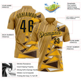 Custom Old Gold Black-Gold Esports Performance Polo Shirt