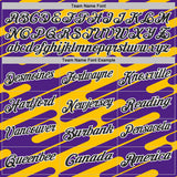 Custom Yellow Black Purple-White Esports Performance Polo Shirt
