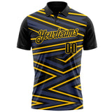 Custom Black-Yellow Esports Performance Polo Shirt