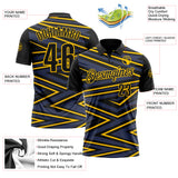 Custom Black-Yellow Esports Performance Polo Shirt