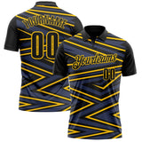 Custom Black-Yellow Esports Performance Polo Shirt