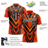 Custom Orange Black-White Esports Performance Polo Shirt