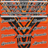 Custom Orange Black-White Esports Performance Polo Shirt