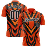 Custom Orange Black-White Esports Performance Polo Shirt