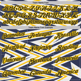 Custom White Black Yellow-Navy Esports Performance Polo Shirt