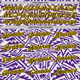 Custom White Black Purple-Yellow Esports Performance Polo Shirt