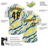 Custom White Black Light Yellow Green-Yellow Esports Performance Polo Shirt
