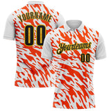 Custom White Black Orange-Yellow Esports Performance Polo Shirt